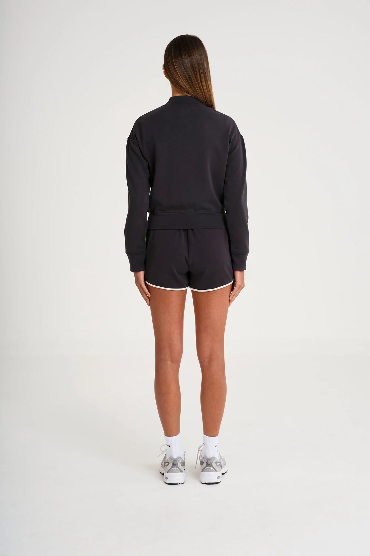 Soft Luxury Full Zip Jumper (Charcoal)