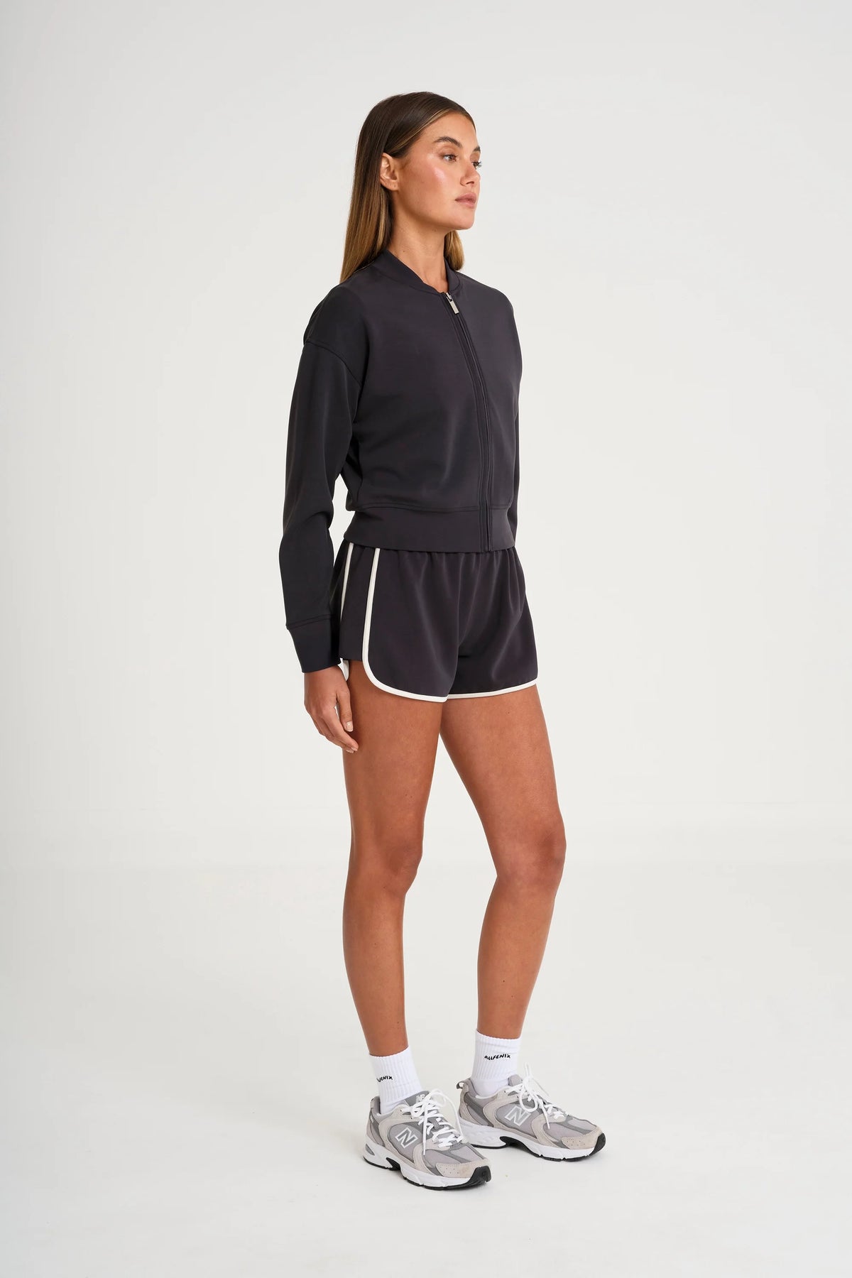 Soft Luxury Full Zip Jumper (Charcoal)