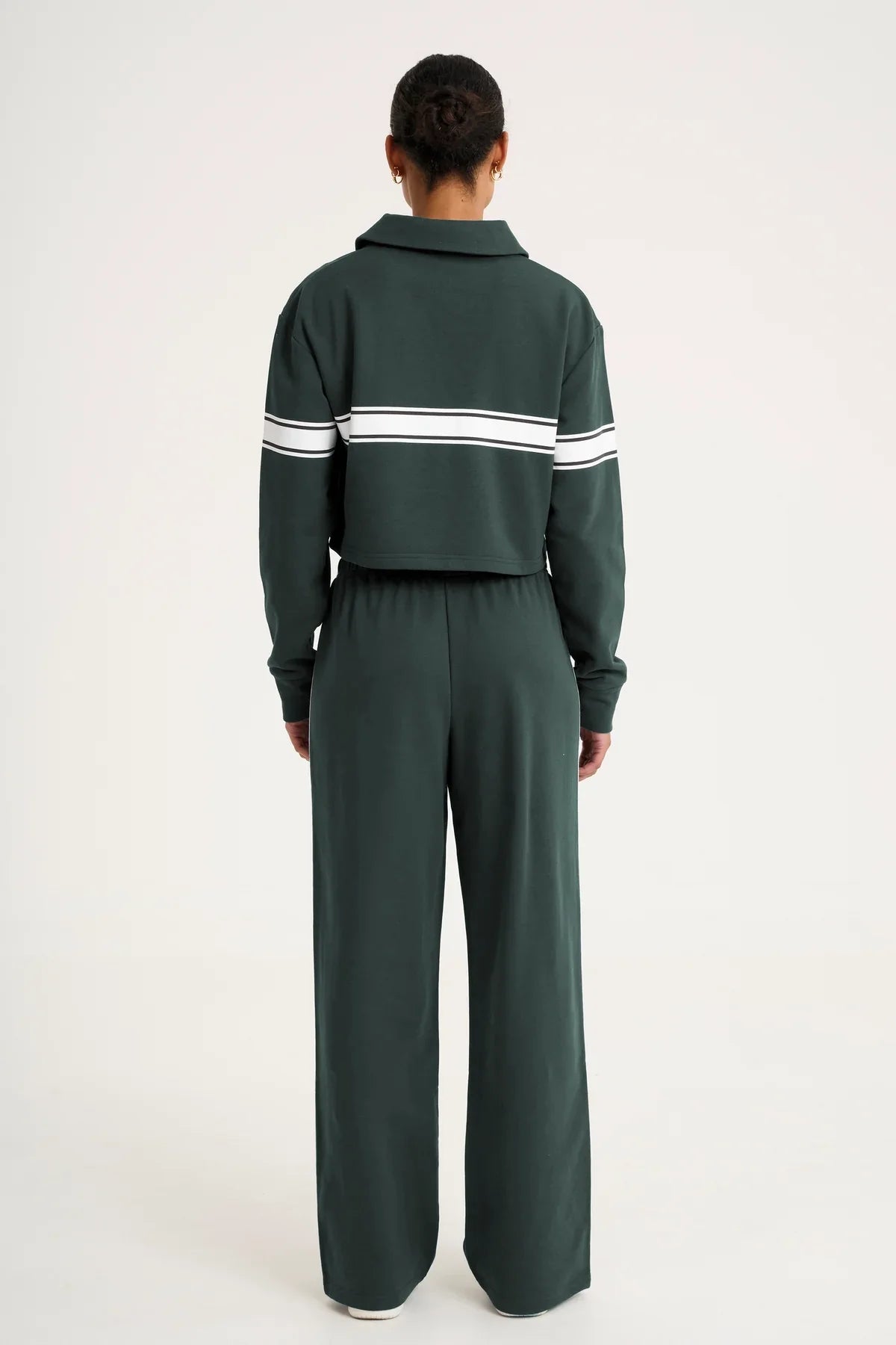 Collegiate Cropped Polo Forest (Green)