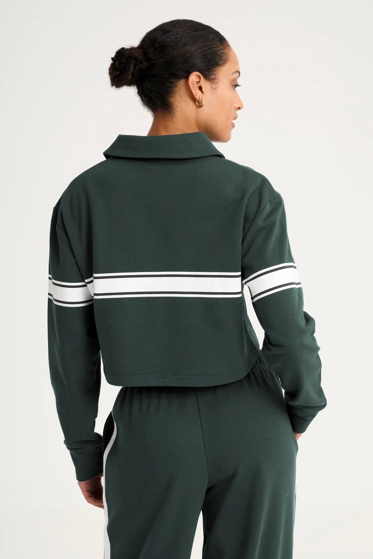 Collegiate Cropped Polo Forest (Green)