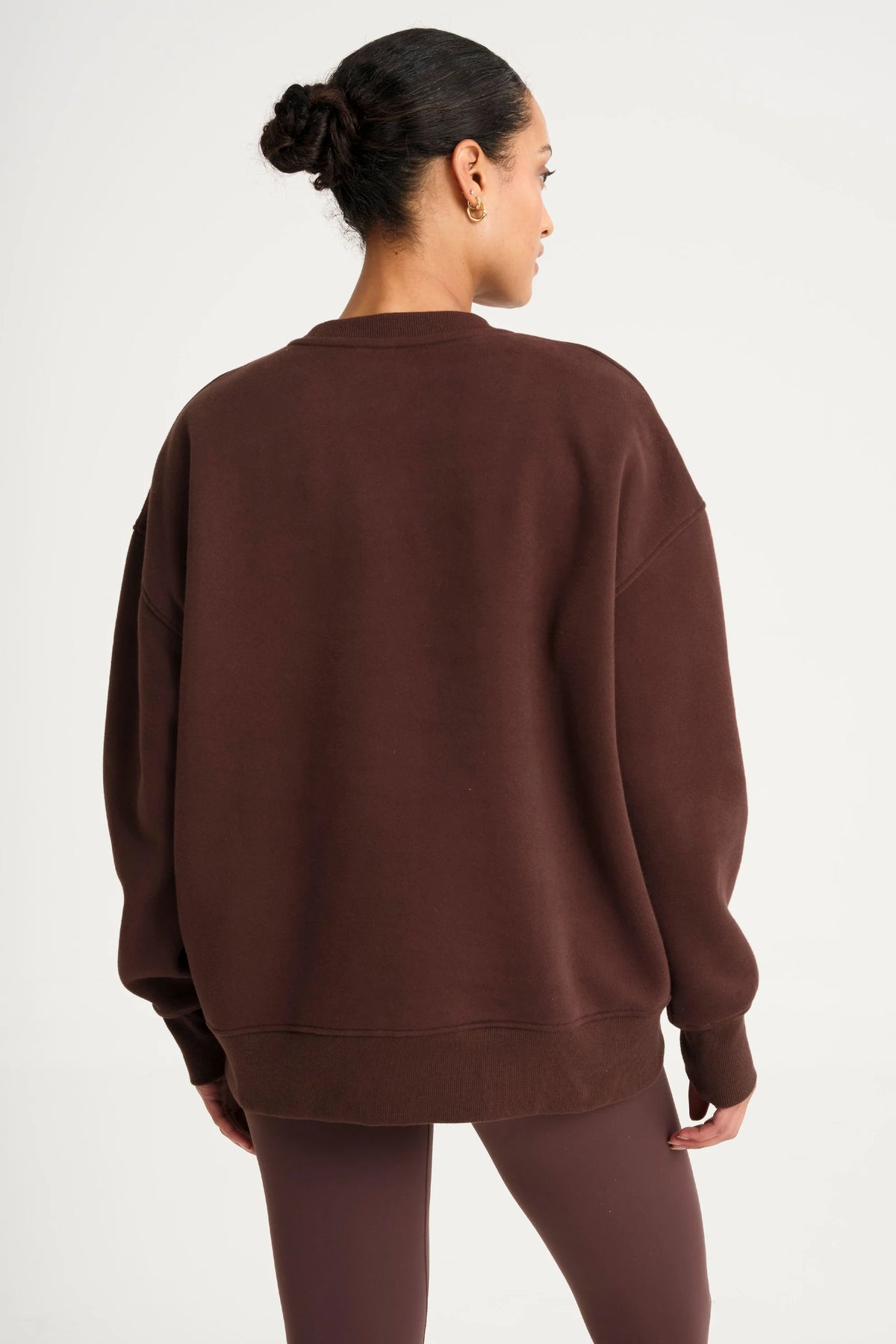 Collegiate Graphic Crew Neck Jumper (Espresso)