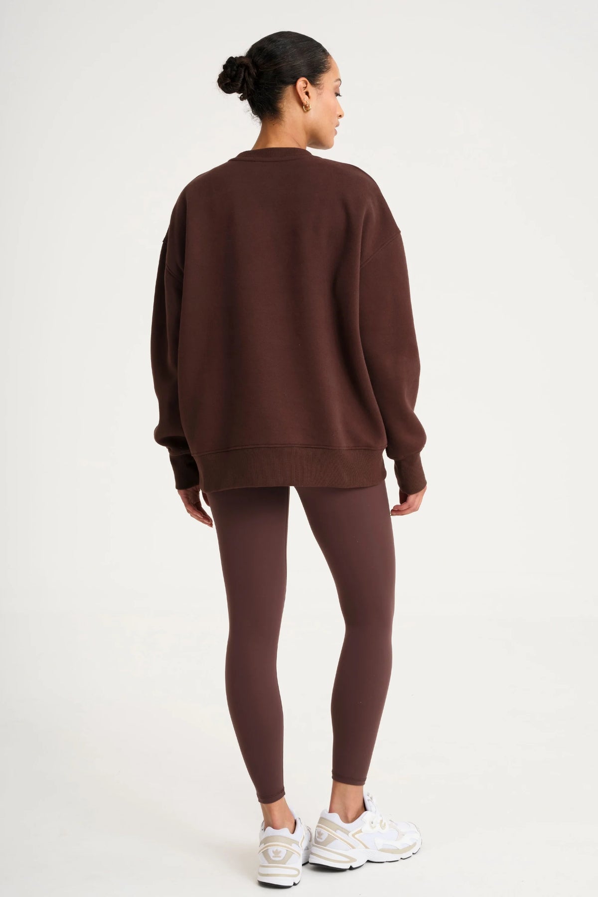 Collegiate Graphic Crew Neck Jumper (Espresso)