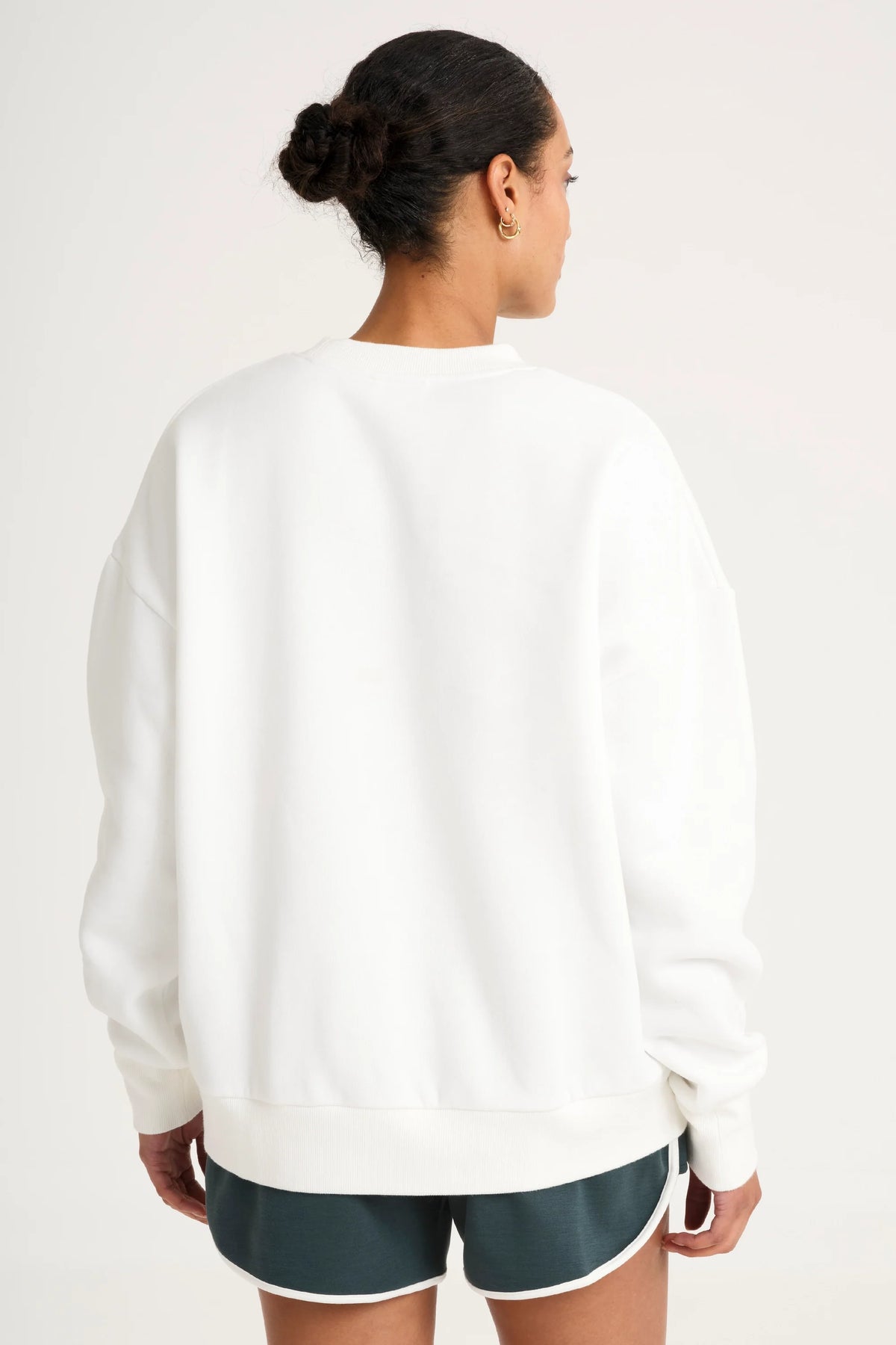 Collegiate Graphic Crew Neck Jumper (White)