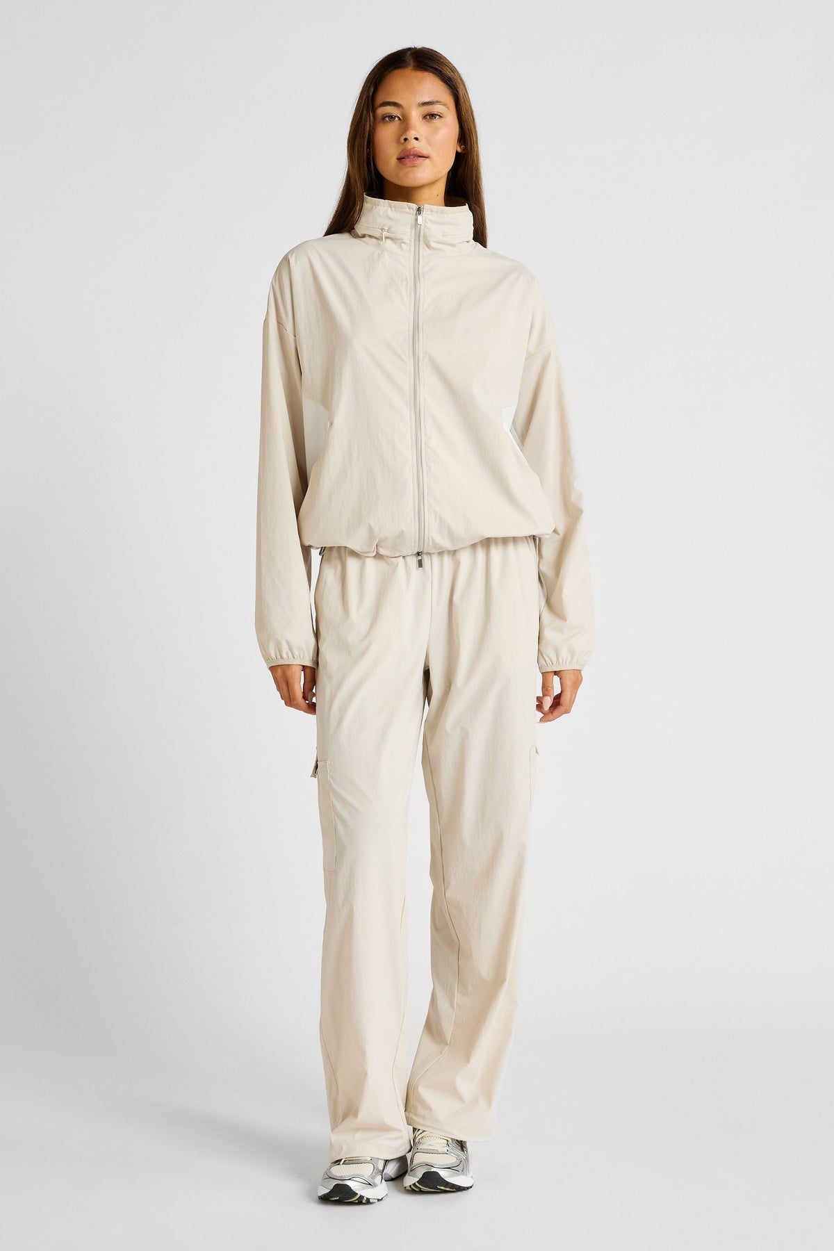 Spray Wide Leg Pocket Pant (Stone)