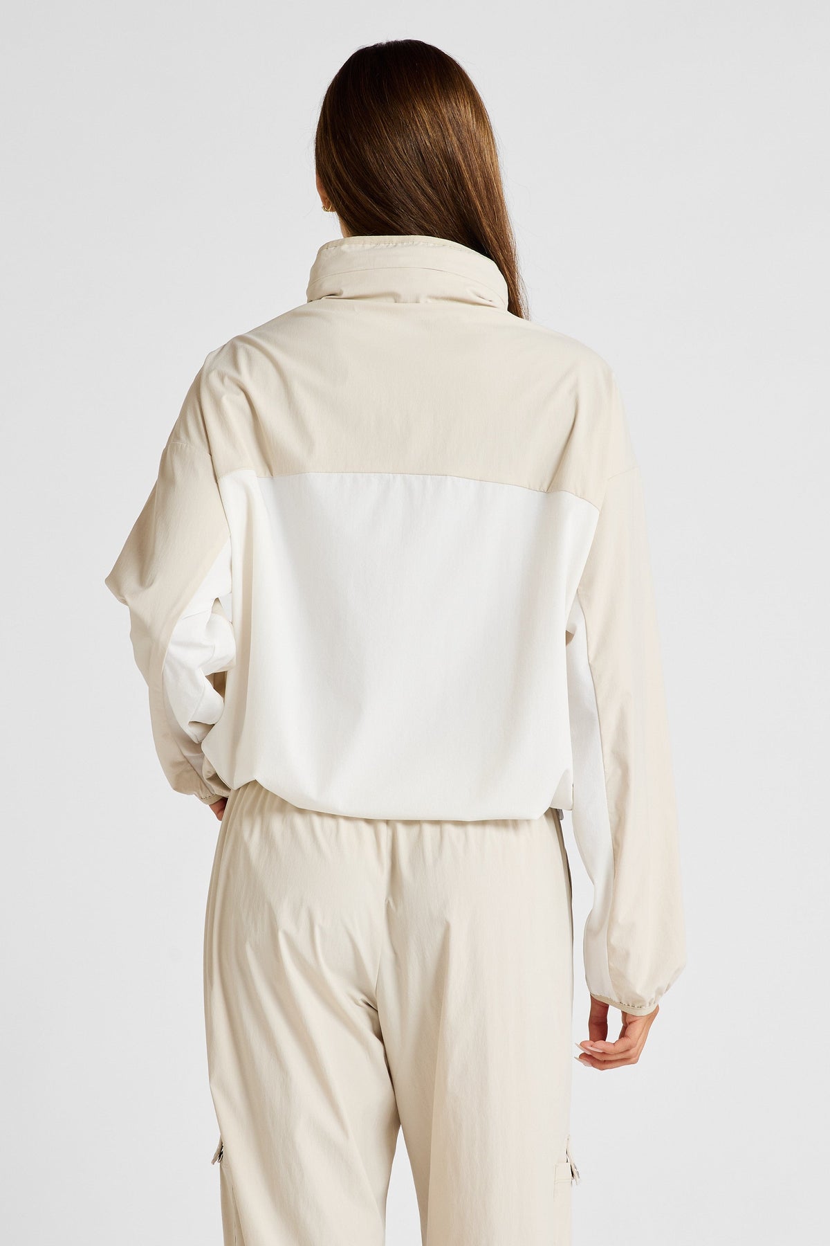 Spray Paneled Windbreaker (Stone)