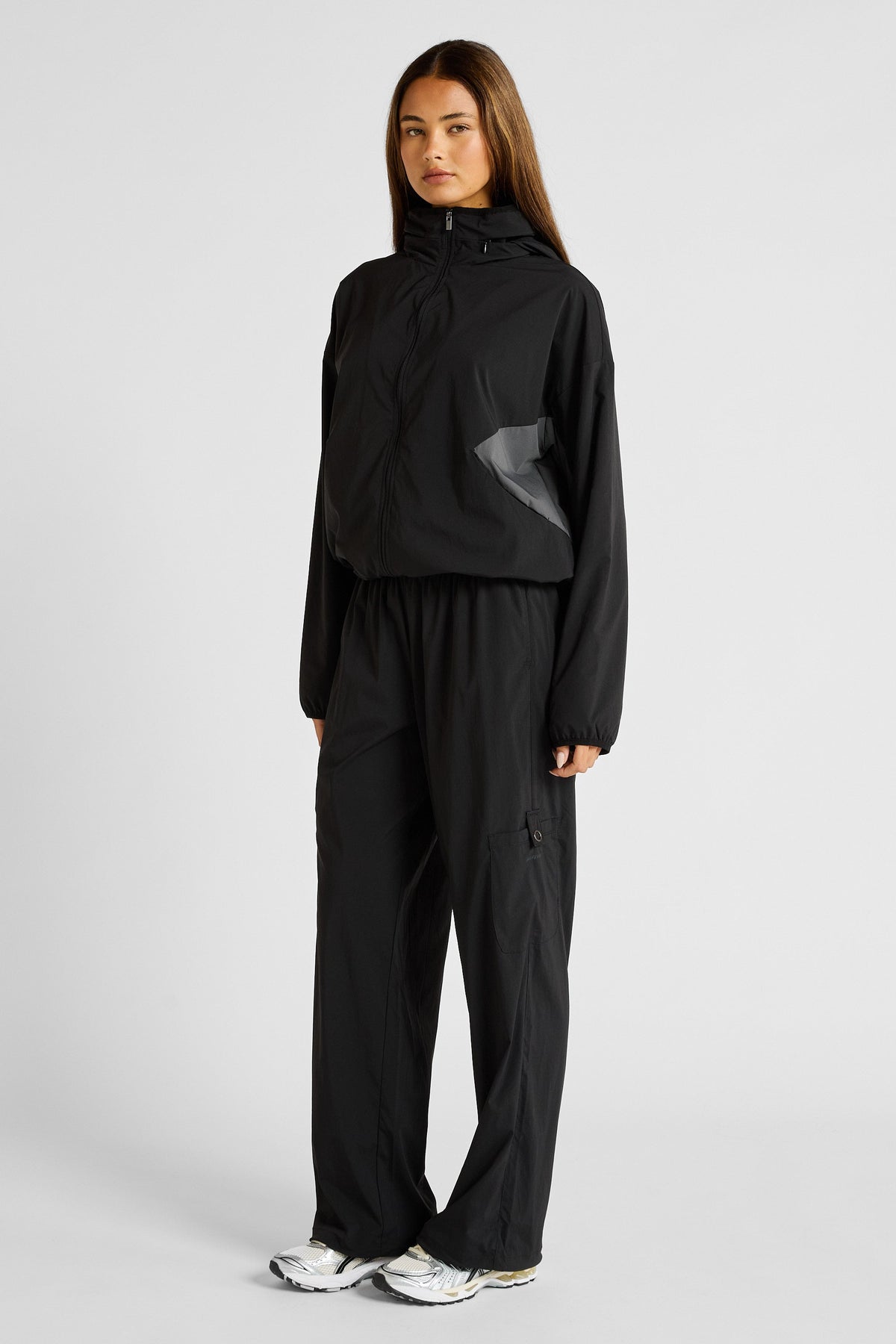 Spray Wide Leg Pocket Pant (Black)
