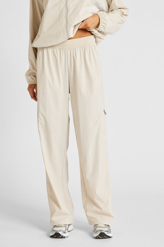 Spray Wide Leg Pocket Pant (Stone)