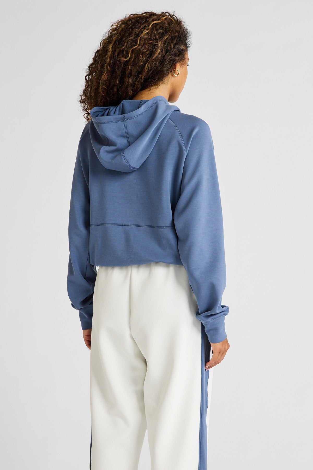 Soft Essentials Cropped Hoodie (Blue)