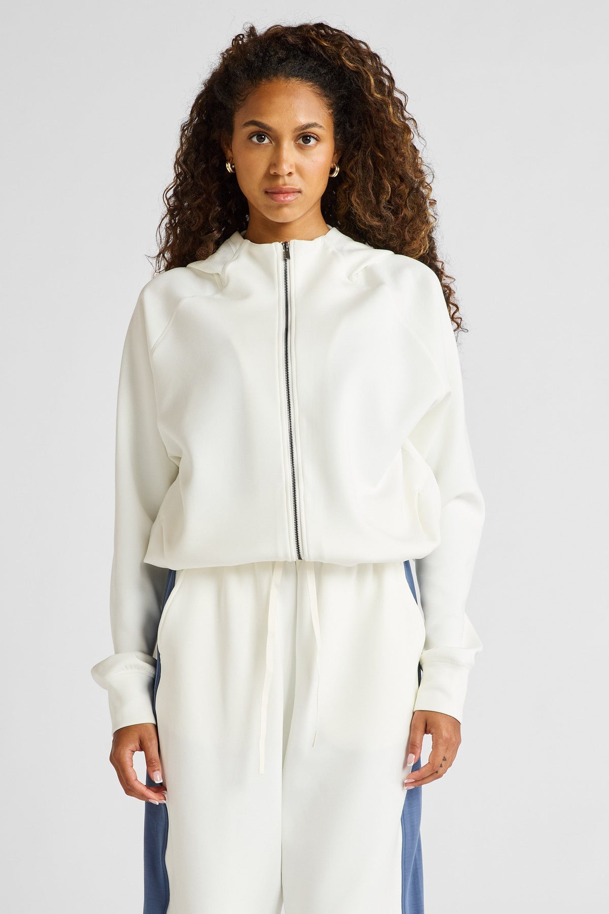 Soft Essentials Cropped Hoodie (Chalk)