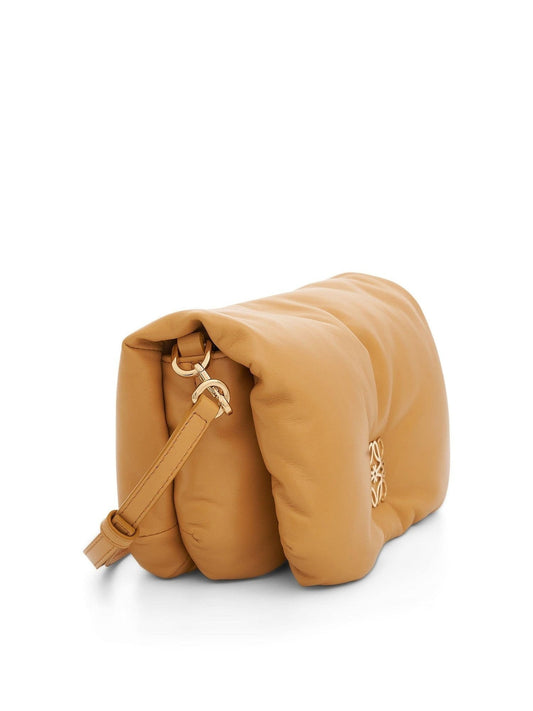 LOEWE Mini Puffer Goya Bag (Shiny Nappa Lambskin in Camel)