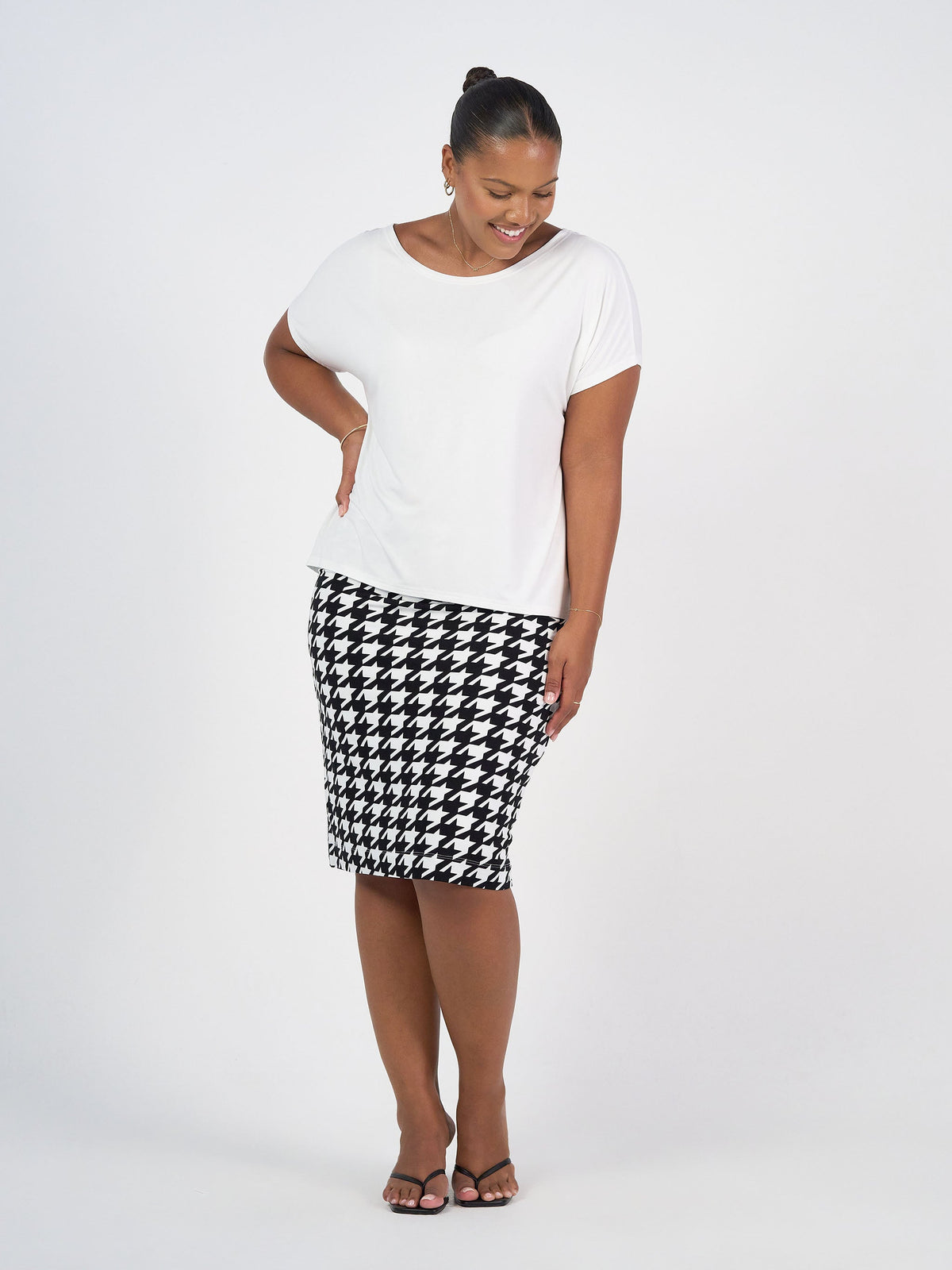 Lou Lou Wilde Bamboo Box Fit Tee (Cream)