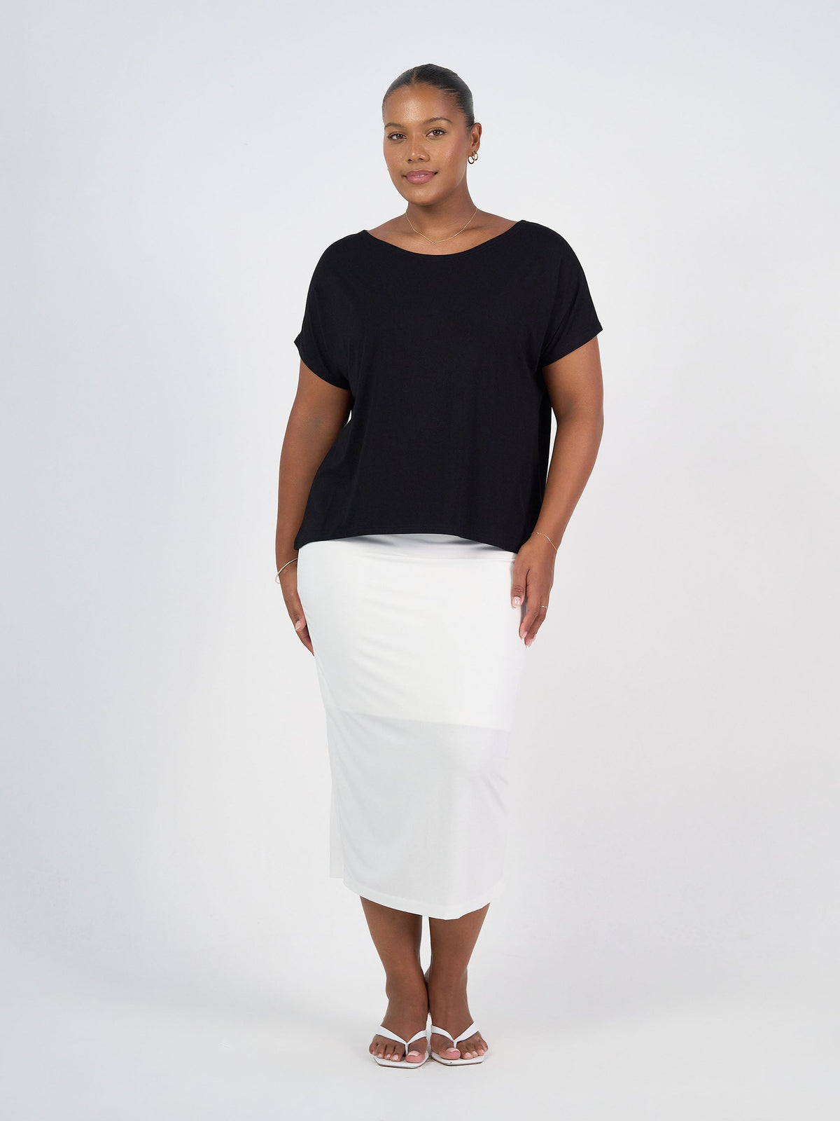 Lou Lou Wilde Bamboo Box Fit Tee (Black)