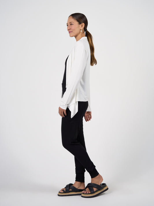 Lou Lou Joni Bamboo Waterfall Cardigan/Jacket (Cream)