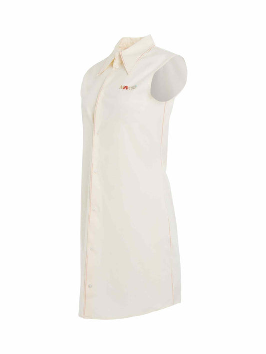 MARNI Poplin Shirt Dress (Antique White)