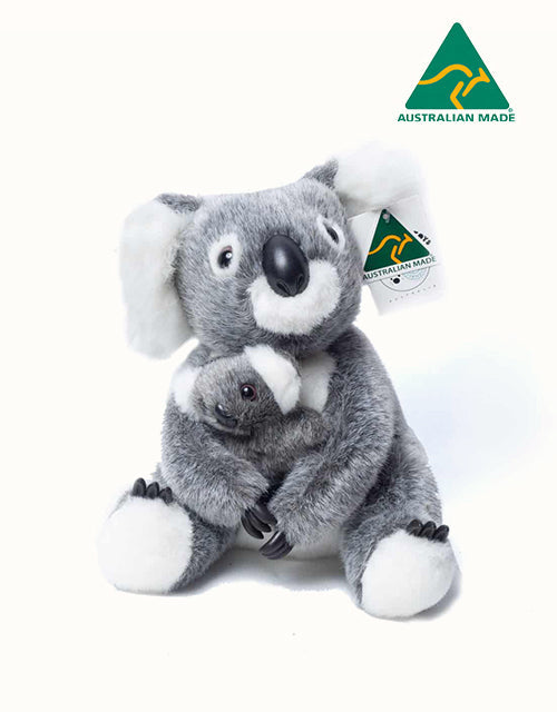 Image of Toys. Product name - Aussie Bush Toys® Aussie Bush Sue Koala With Baby 10 in Grey colour by brand - Aussie Bush Toys