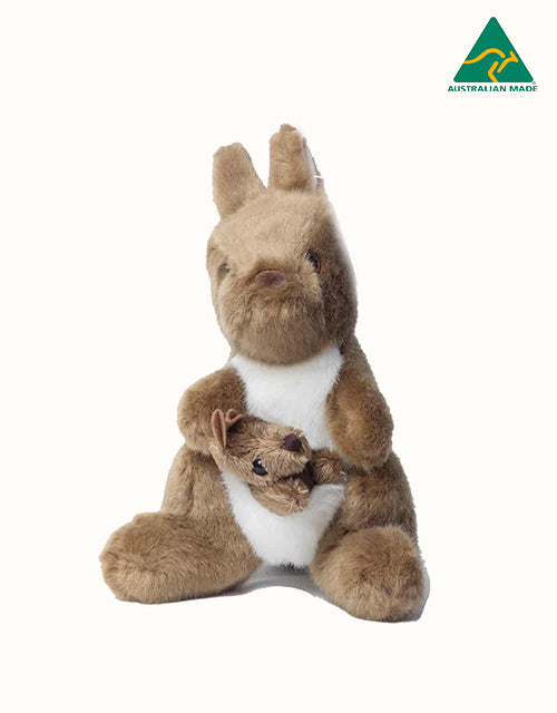 Image of Toys. Product name - Aussie Bush Toys® Aussie Bush Kangaroo 10'' Soft Toy in Brown colour by brand - Aussie Bush Toys