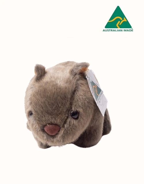 Image of Toys. Product name - Aussie Bush Toys® Aussie Bush Wombat 8'' Roy in Brown colour by brand - Aussie Bush Toys