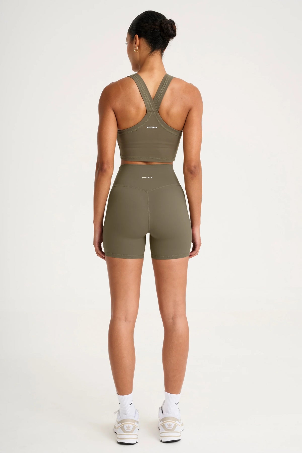 ALLFENIX CloudCore High Neck Longline Sports Bra (Olive)