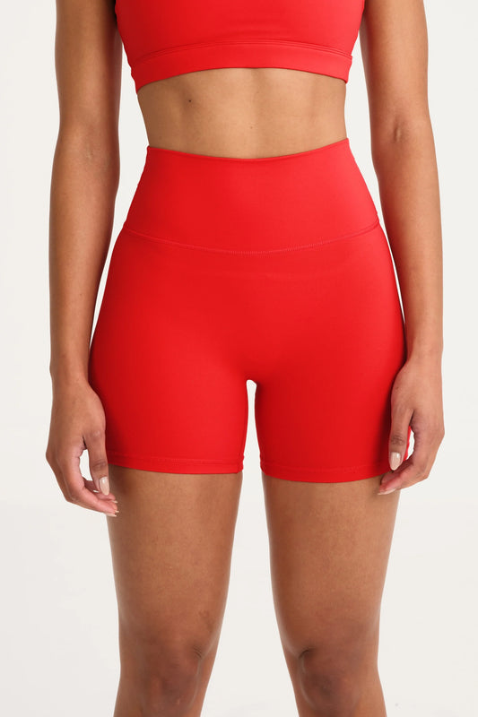 Image of Activewear. Product name - ALLFENIX CloudCore 5" Bike Short in Red colour by brand - All Fenix