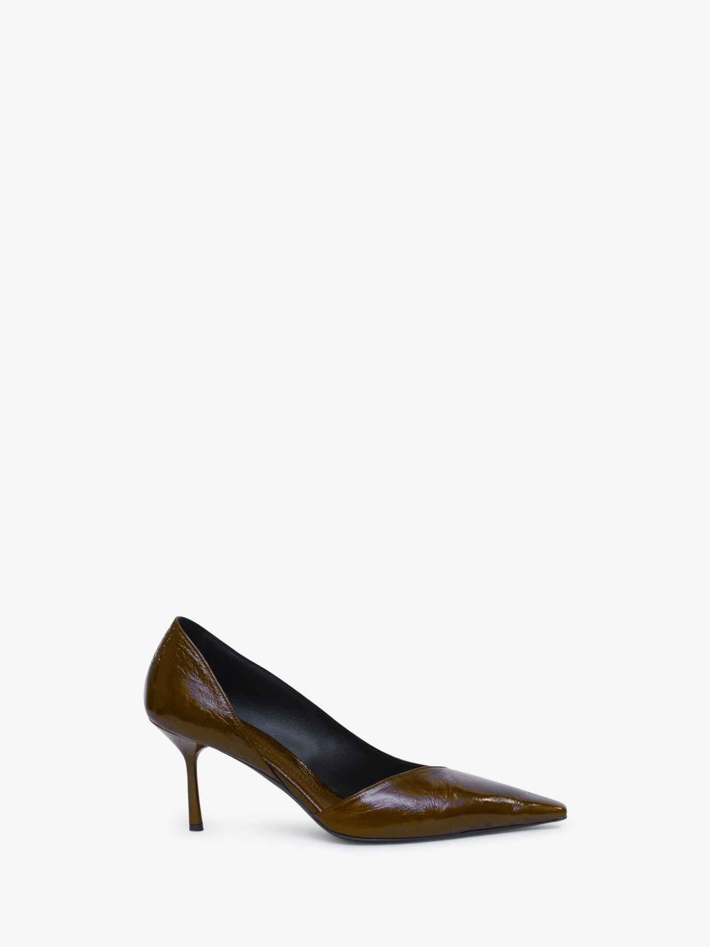 Image of Heels. Product name - Max Patent Pump in Kombu colour by brand - CHRISTOPHER ESBER