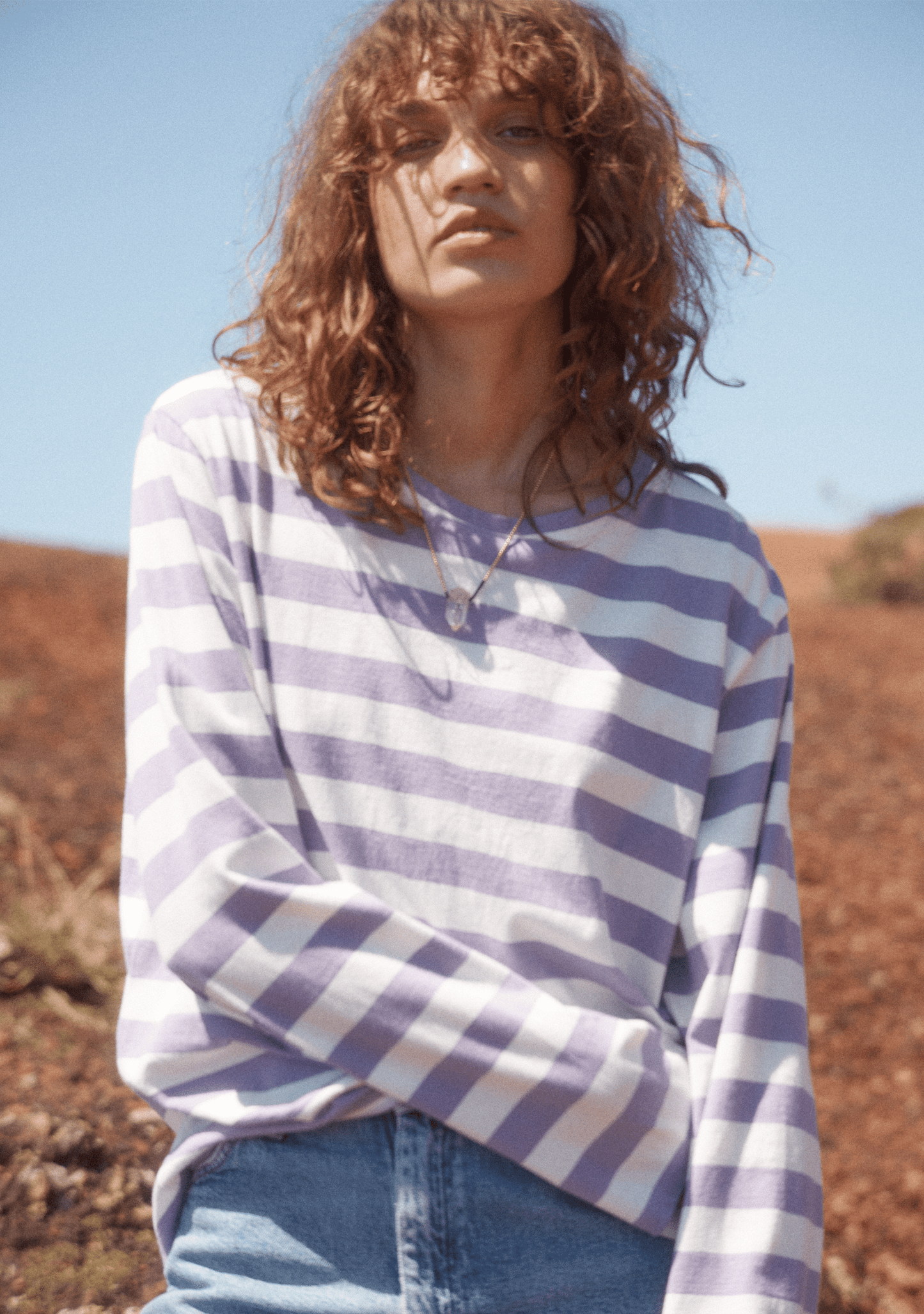 Auguste The Label Alden North Long Sleeve Tee (Purple)