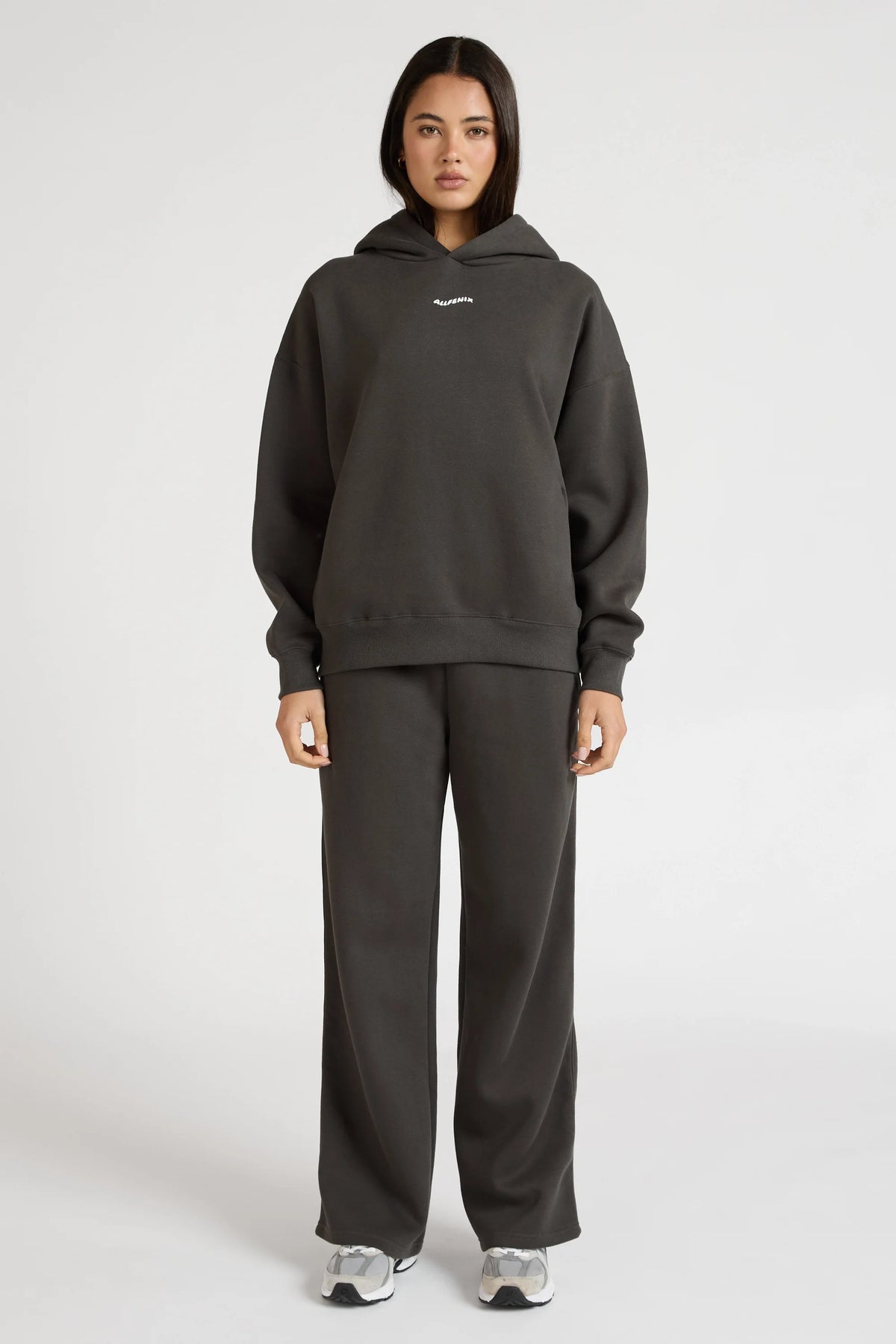 Wide Leg Track Pant (Black)