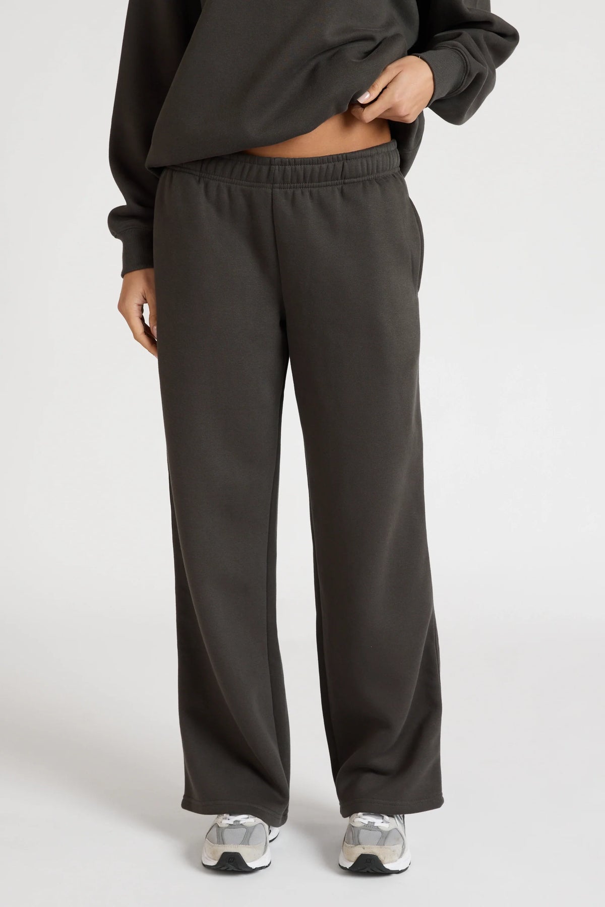 Image of Activewear. Product name - Wide Leg Track Pant in Black colour by brand - All Fenix
