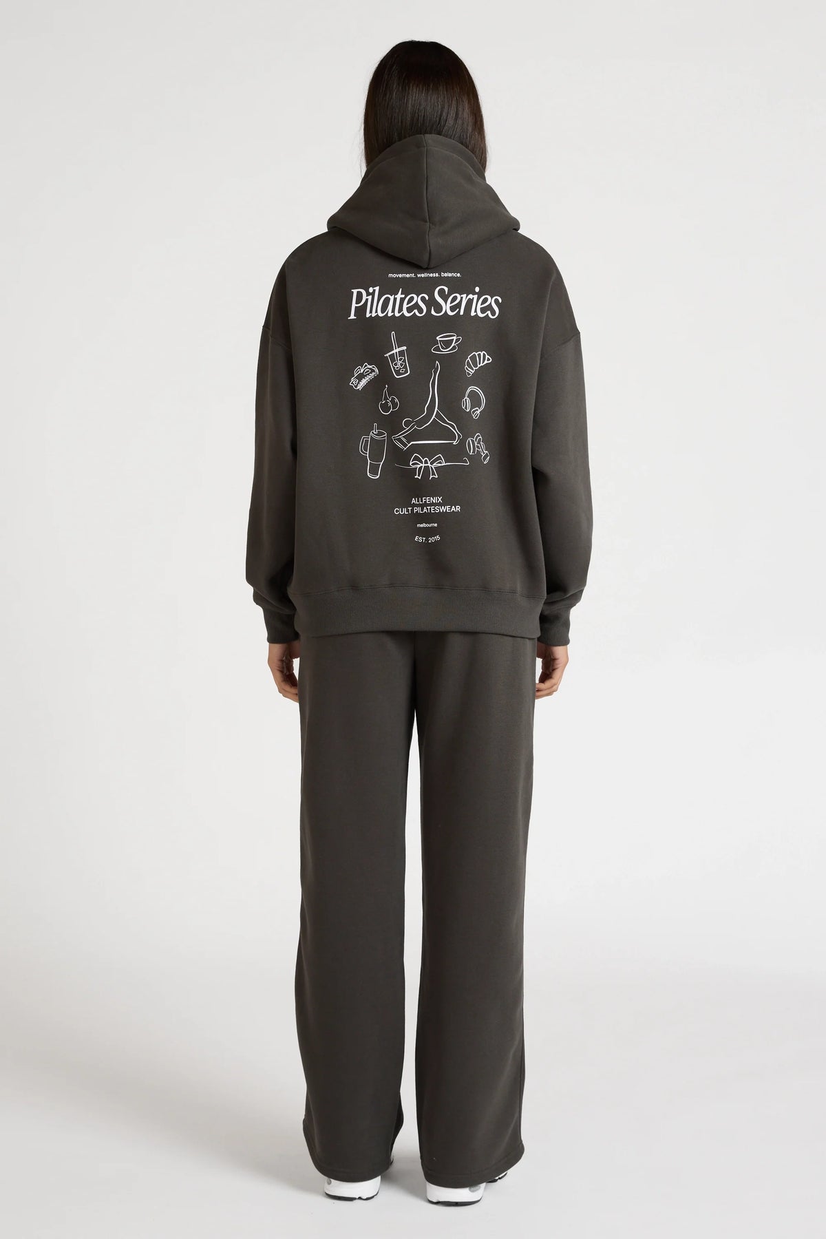 Wide Leg Track Pant (Black)