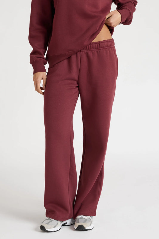 Image of Activewear. Product name - Wide Leg Track Pant in Burgundy colour by brand - All Fenix