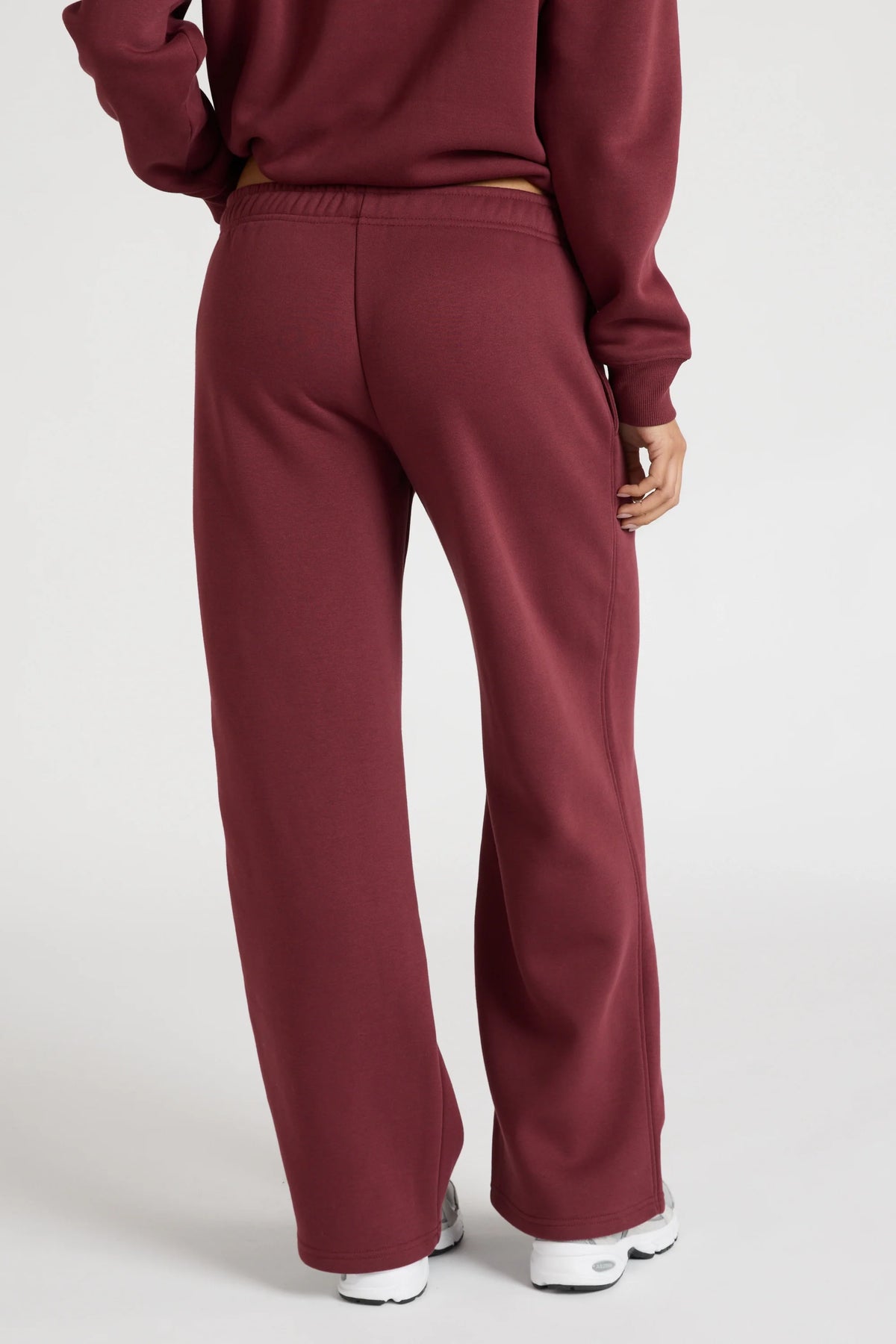 Wide Leg Track Pant (Burgundy)