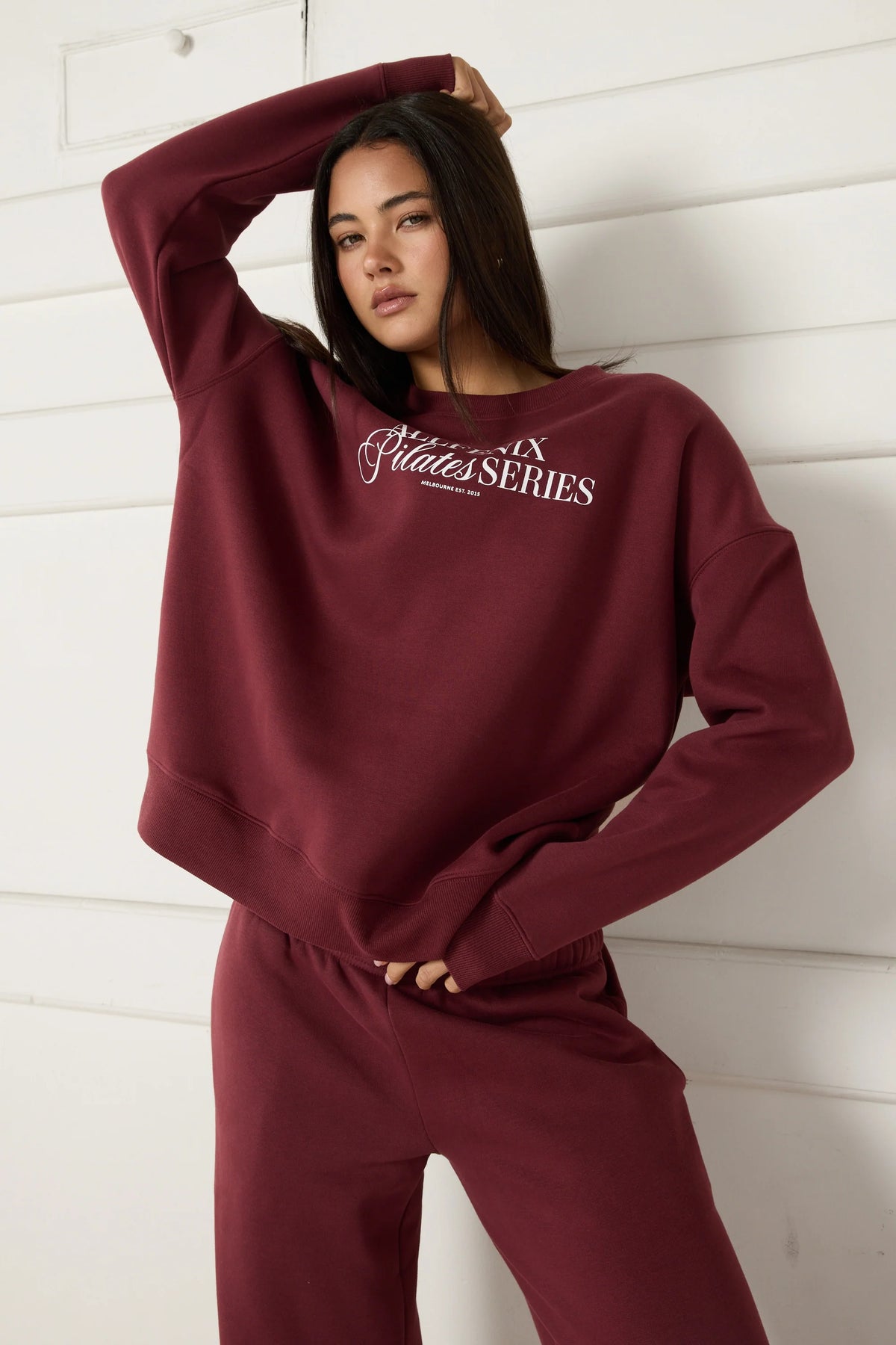 Pilates Series Crew Jumper (Burgundy)