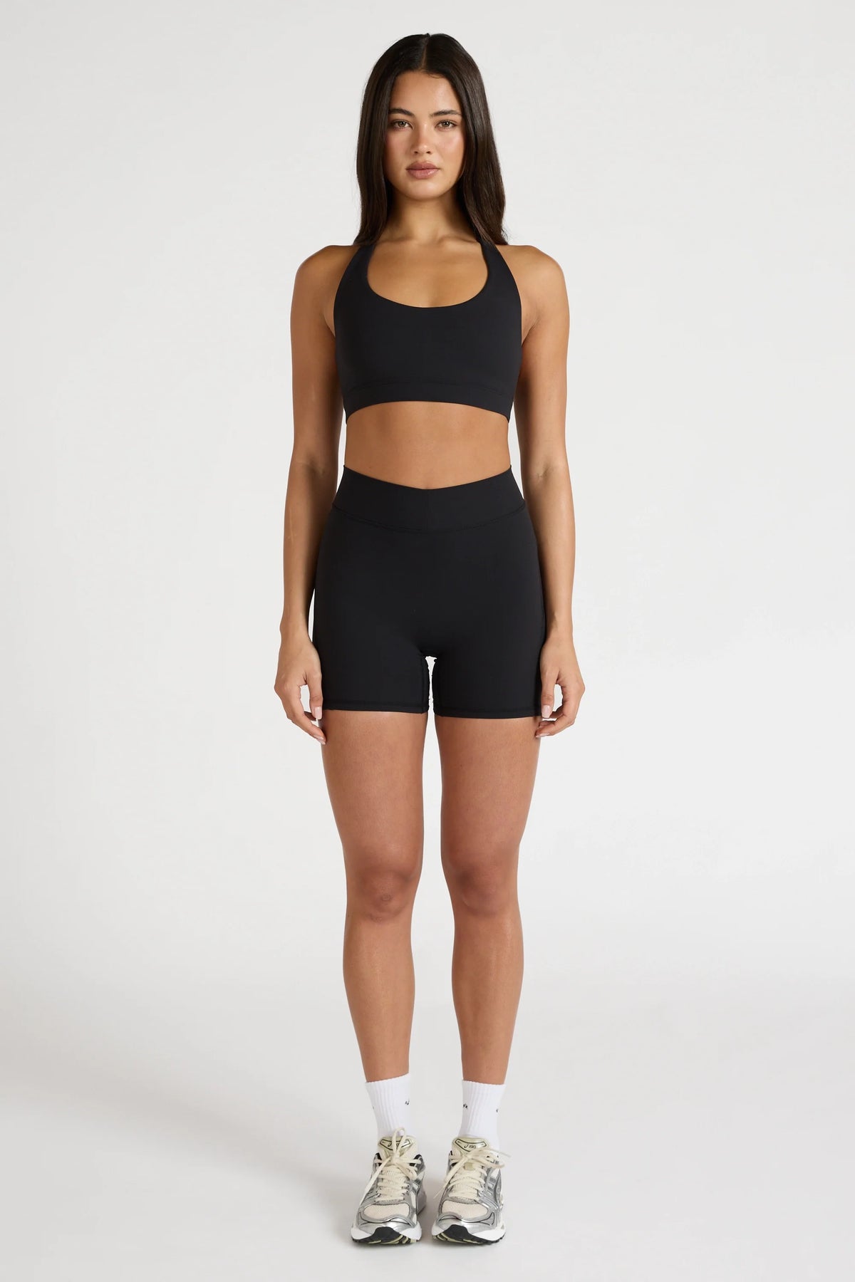 EcoSculpt Halter Sports Bra (Black)