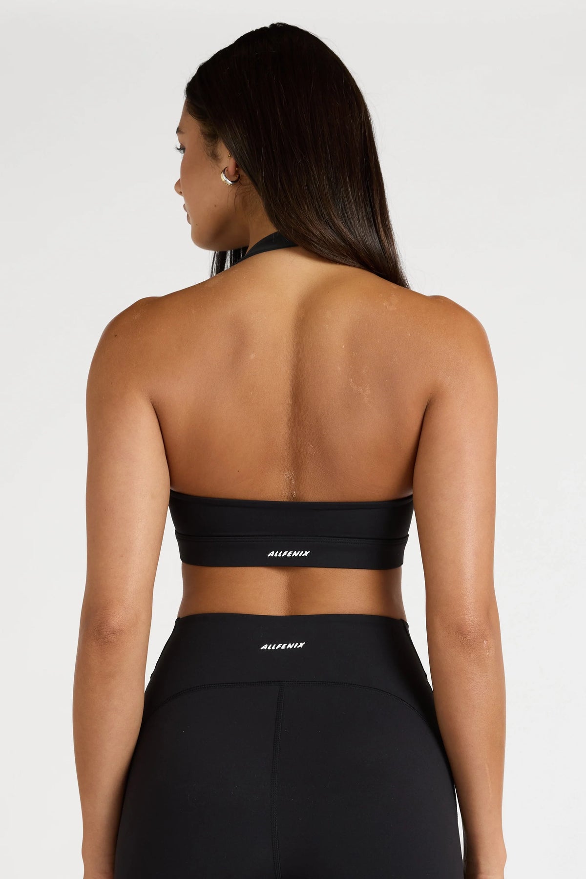 EcoSculpt Halter Sports Bra (Black)