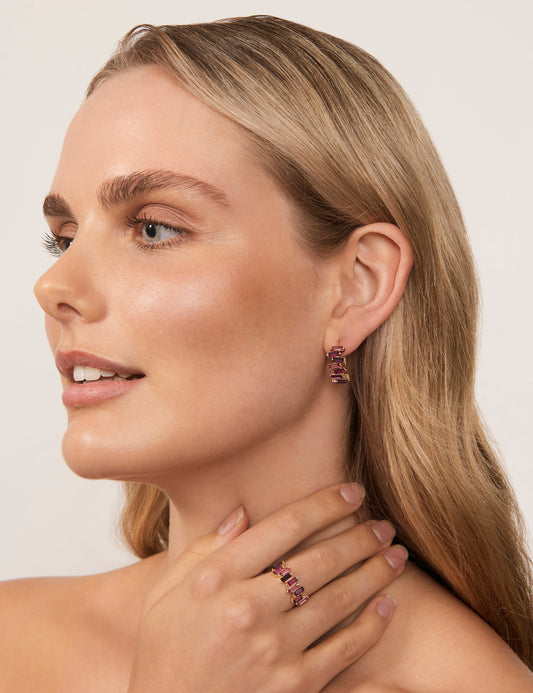 Image of Rings. Productname: Colette STONE STACK RING in Pink colour by brand - Colette