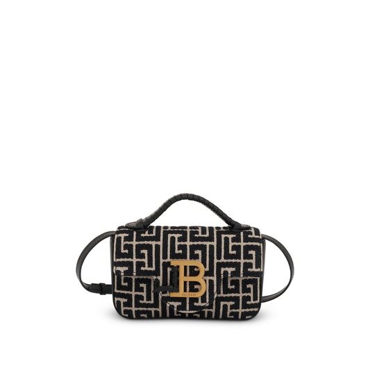 Image of Bags. Productname: BALMAIN Monogram Jacquard Mini Bag in WHITE colour by brand - BALMAIN