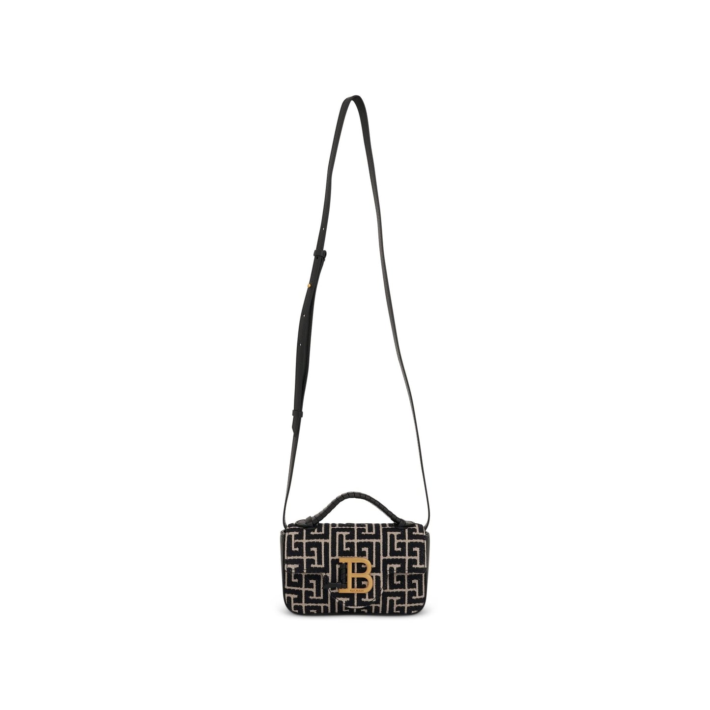 BALMAIN Monogram Jacquard Mini Bag (White)