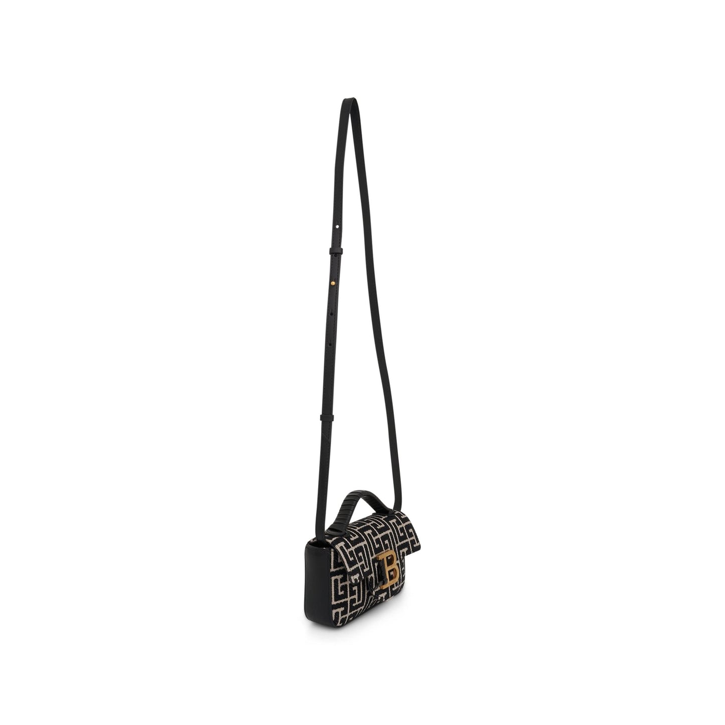 BALMAIN Monogram Jacquard Mini Bag (White)