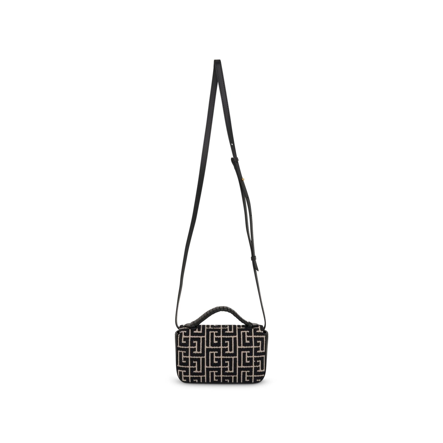 BALMAIN Monogram Jacquard Mini Bag (White)