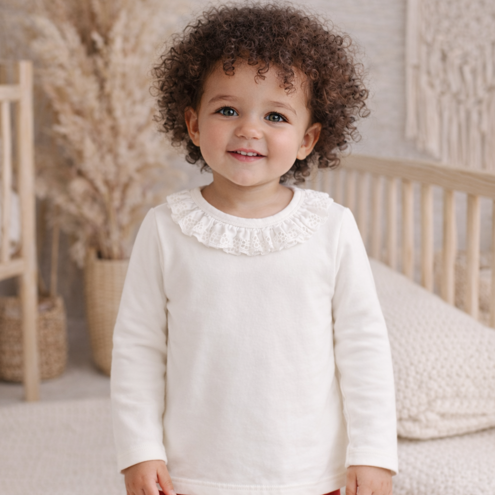 Coconut Ruffle Top