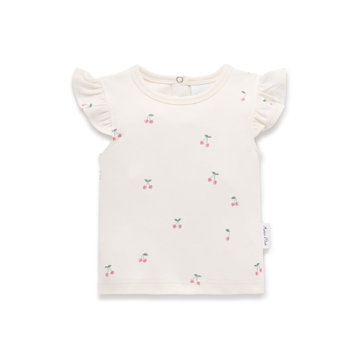 Cherry Flutter Sleeve Top