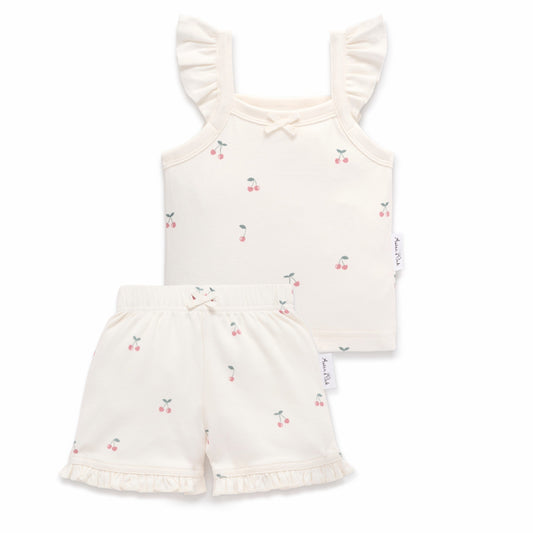 Cherry Ruffle Top & Short Set
