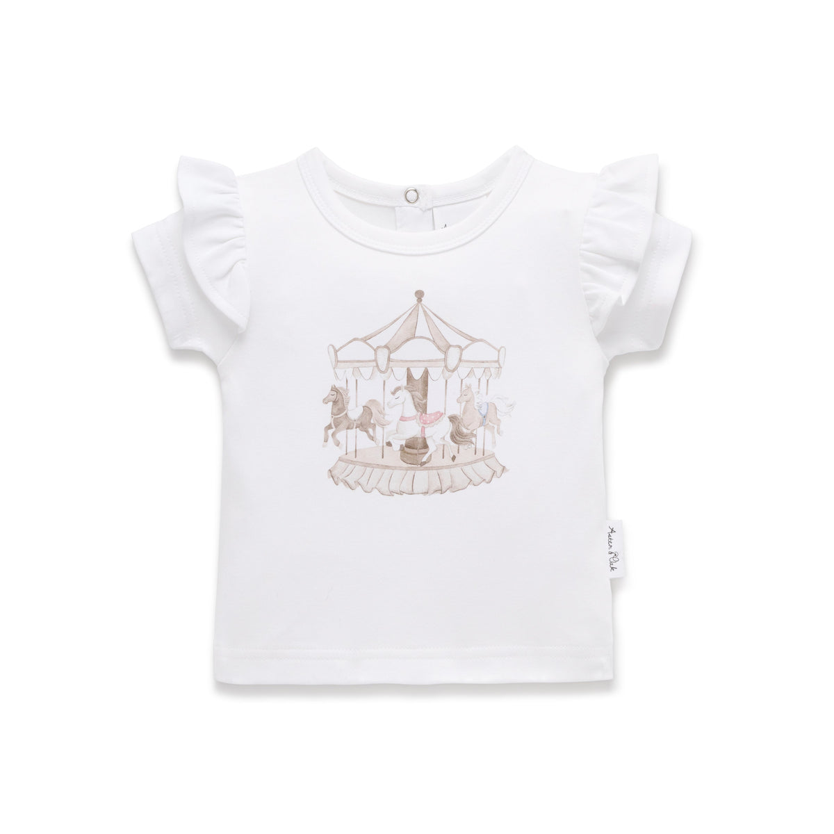 Carousel Print Flutter Tee