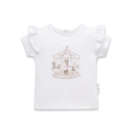 Carousel Print Flutter Tee
