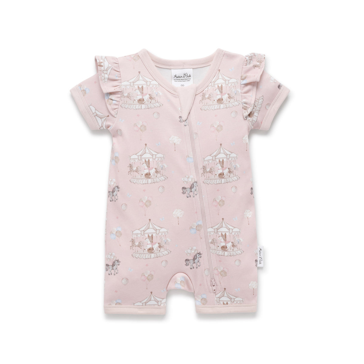 Carousel Ponies Zip Romper