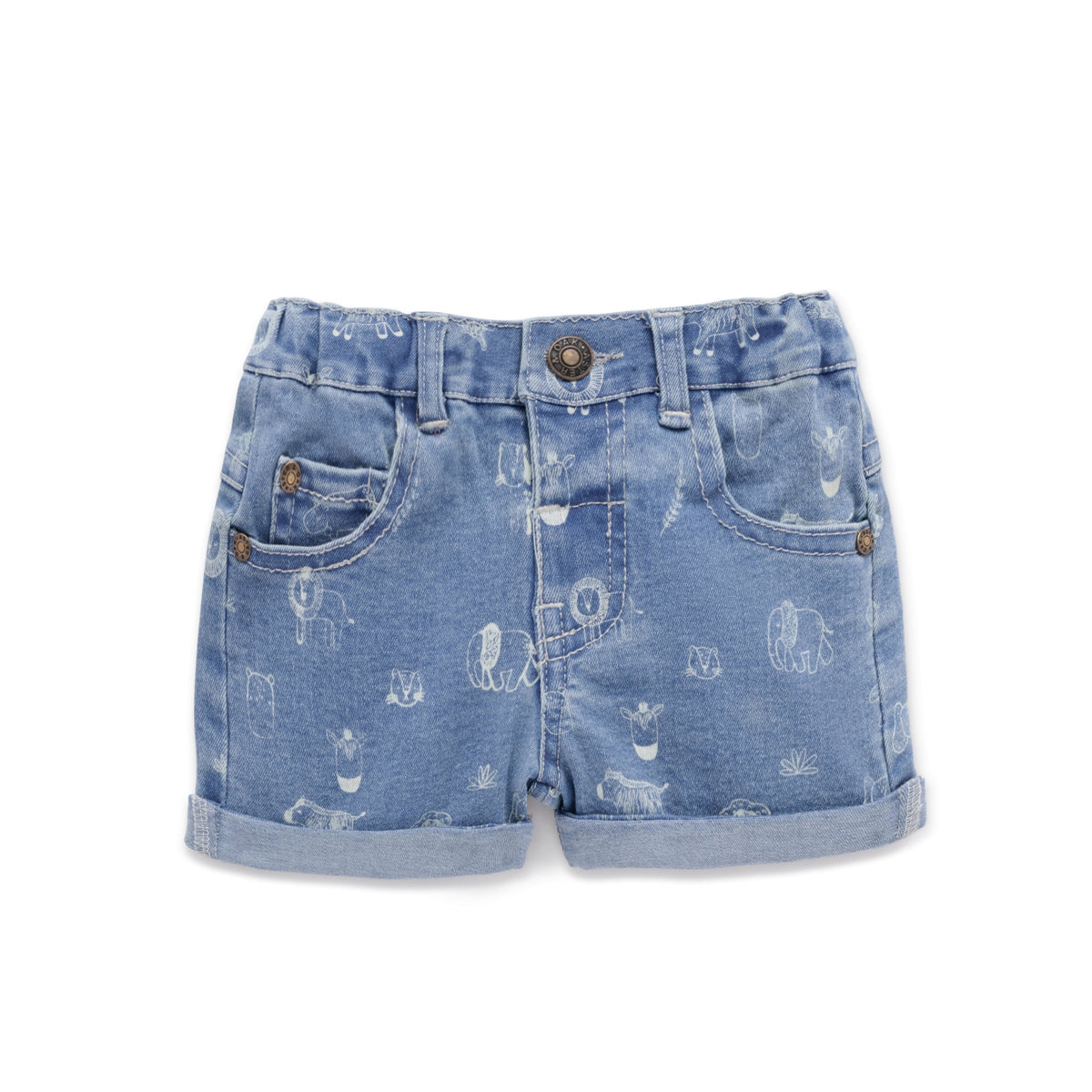 Mid Denim Safari Shorts