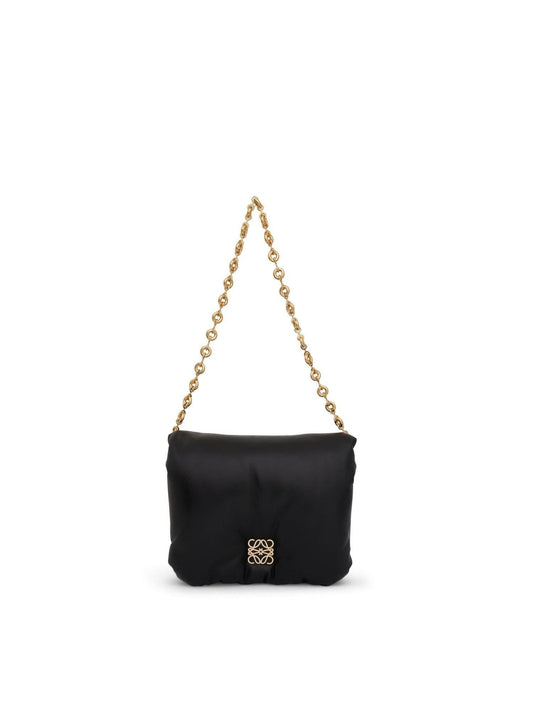LOEWE Puffer Goya Bag (Shiny Nappa Lambskin in Black)