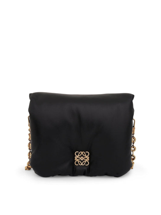 Image of Bags. Productname: LOEWE Puffer Goya Bag in Shiny Nappa Lambskin in Black colour by brand - LOEWE