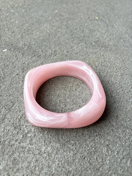 Image of Jewelry. Product name - Angular Cuff Bangle Pink in Pink colour by brand - Betty Basics