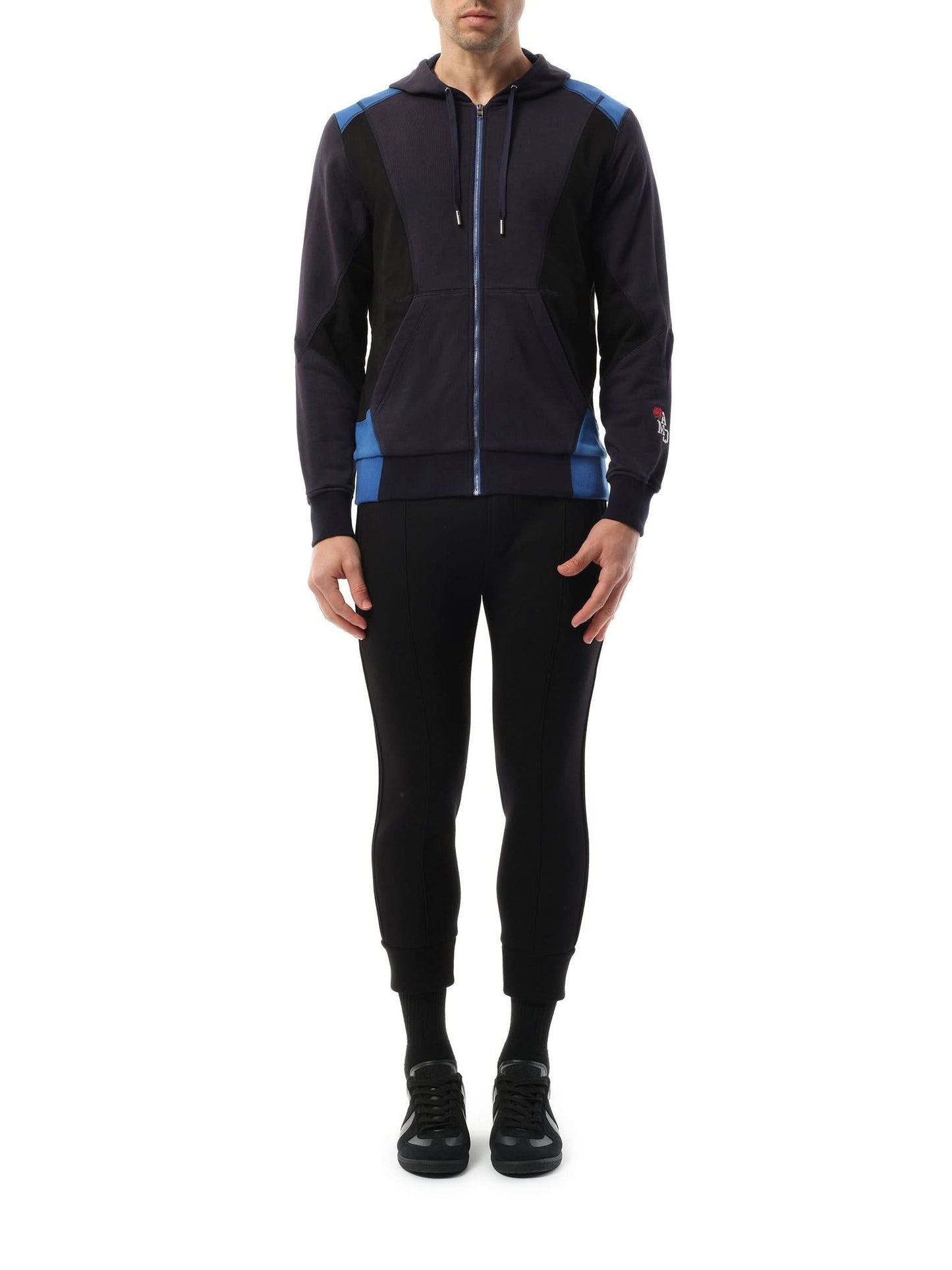 ALEXANDER MCQUEEN Patchwork Hoodie (Navy)