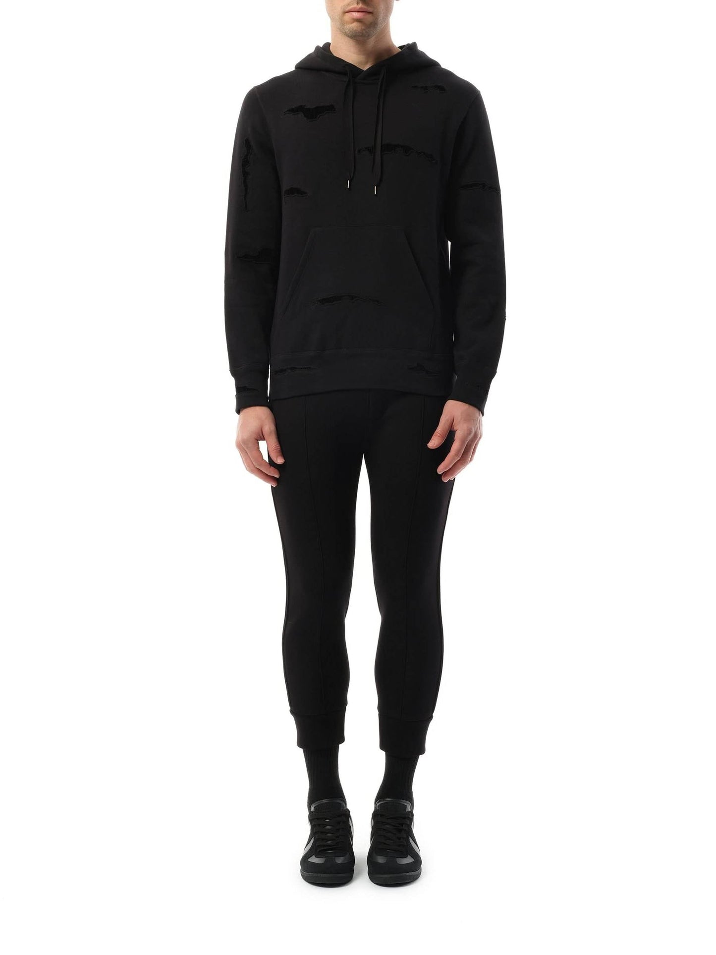 ALEXANDER MCQUEEN Shredded Hoodie (Black)